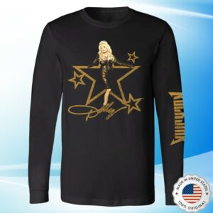 Dolly Parton Merch Store Rockstar Gold Photo Long Sleeve