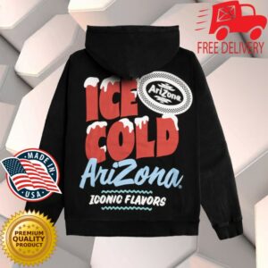 Drinkarizona Store Merch Black & Red Ice Cold Cotton-Blend Hoodie