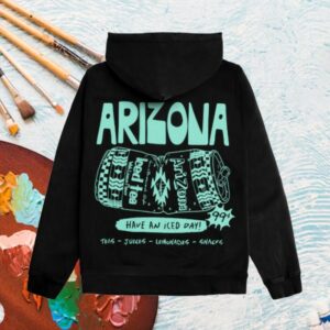 Drinkarizona Store Merch Black & Teal Scratch Doodle Cotton-Blend Hoodie