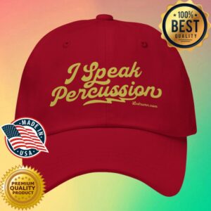 Drum Merch Store I Speak Percussion Embroidered Dad Hat