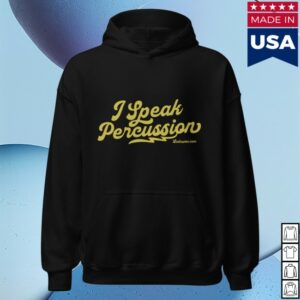 Drum Merch Store I Speak Percussion Unisex Hoodie