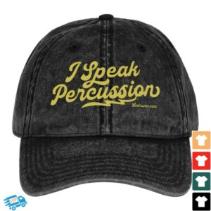 Drum Merch Store I Speak Percussion Vintage Twill Cap