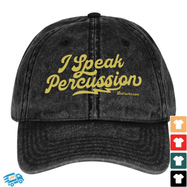 Drum Merch Store I Speak Percussion Vintage Twill Cap
