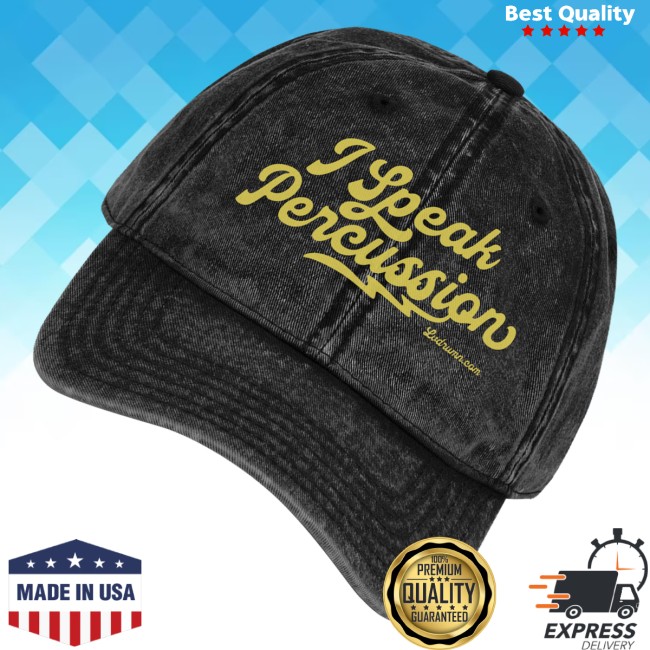 Drum Merch Store I Speak Percussion Vintage Twill Cap