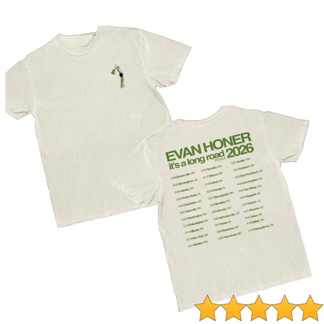 Evan Honer Merch Store Long Road Spring 2026 Tour Tee