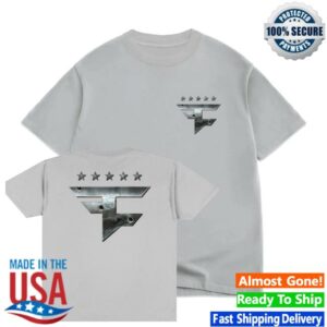 Faze Pro Merch Shop Store Battle Damage Grey Tee
