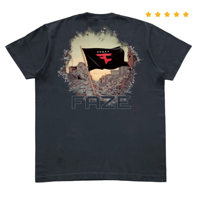 Faze Pro Shop Merch Victory Flag Tee Vintage Black