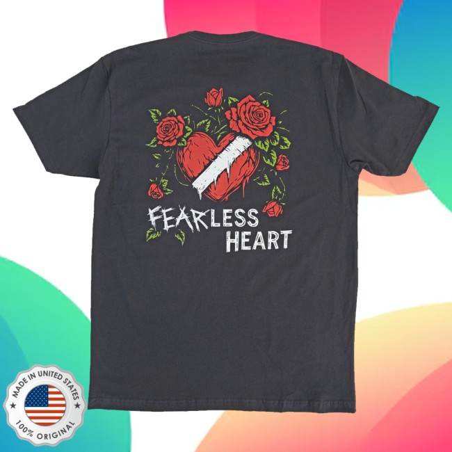 Fear Gear Merch Store Fearless Heart T-Shirt Black