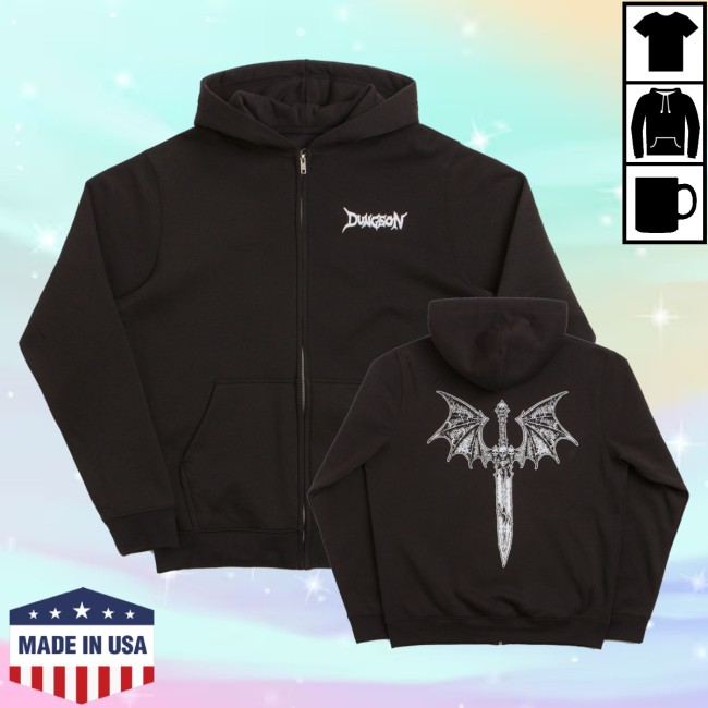 Flatspot Store Merch Dungeon Night Wing Full Zip Hoodie