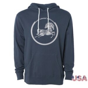 George Harrison Merch Store Dark Horse Records Blue Pullover Hooded Sweatshirt