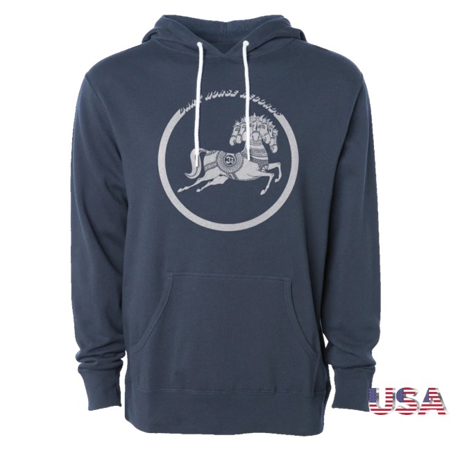 George Harrison Merch Store Dark Horse Records Blue Pullover Hooded Sweatshirt George Harrison Merch Store Dark Horse Records Blue Pullover Hooded Sweatshirt