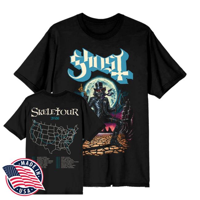 Ghost Merch Shop Store Western Emeritus Tour Itin Tee