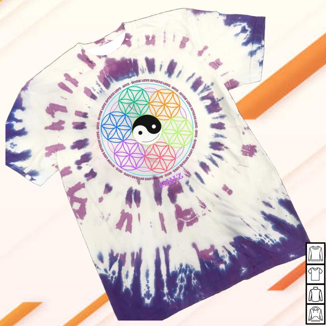 Griz Merch Shop Store Griz Geometric Harmony Amethyst Burst Dye Shirt 3 Griz Merch Shop Store Griz Geometric Harmony Amethyst Burst Dye T-Shirt