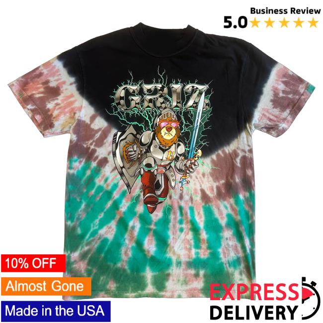 Griz Merch Shop Store Griz Mr. B Armory Knight Tie Dye Shirt 2 Griz Merch Shop Store Griz Mr. B Armory Knight Tie Dye T-Shirt