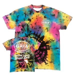 Griz Merch Shop Store Griz Worldwide Vibe Rainbow Reverse Dye T-Shirt
