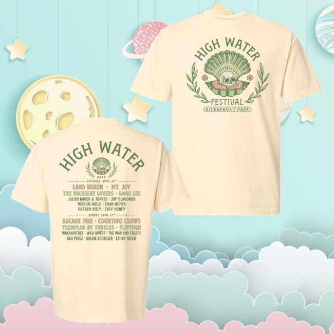 High Water Festival Merch Store Clamskull Lineup 2025 Tee