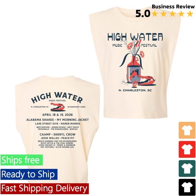 High Water Festival Merch Store Women's Flower Lineup 2026 Tank