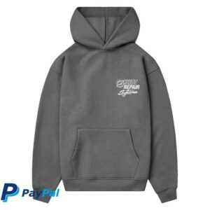 Hwbt Store Merch Repair Systems Oversized Hoodie Charcoal