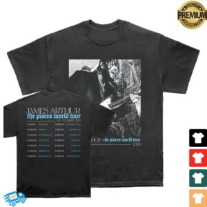 James Arthur Store Merch Shop Pisces Photo Itin 2026 Charcoal Tee