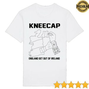Kneecap Merch England Get Out Of Ireland Tee White