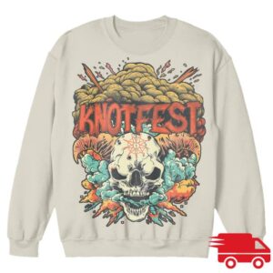 Knotfest Merch Shop Store Exploding Goat Skull Crewneck