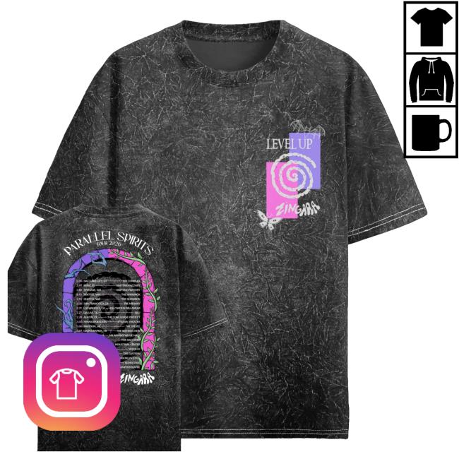 Level Up Shop Merch Store Level Up X Zingara Parallel Spirits Tour Tee Shirt