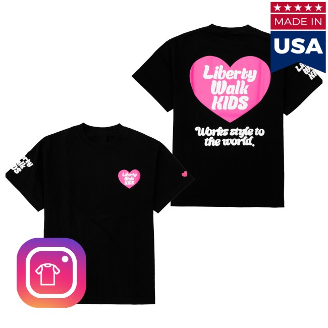 Liberty Walk Merch Lb Heart Logo Tee Black