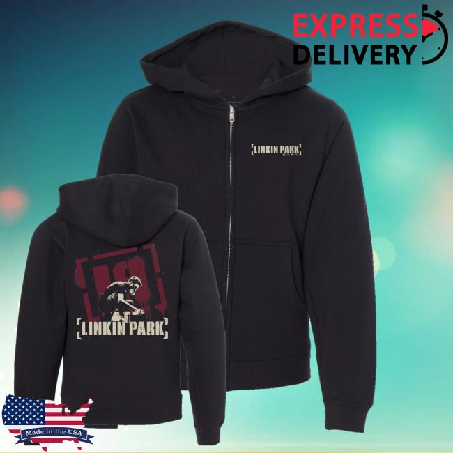 Linkin Park Merch Shop Store Vintage Meteora Spray Black Zip Hoodie