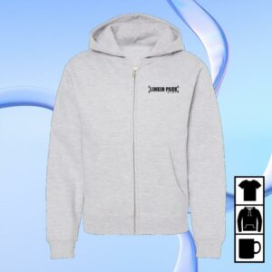 Linkin Park Store Merch Street Soldier Youth Heather Grey Zip Hoodie