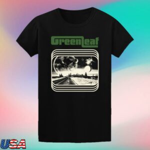 Lo-Fi Store Merch Greenleaf Black Logo Space Shirt Black