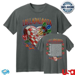 Lollapalooza Merch Shop Store Dartboard Lineup Tee