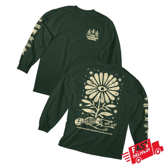 Loneliest Place On Earth Merch Store The Wonder Years Skeleton Flower Long Sleeve