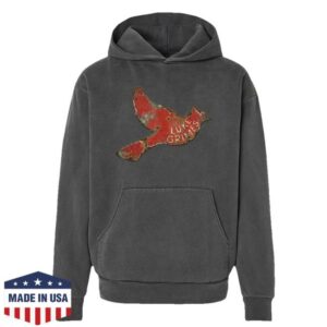 Luke Grimes Music Merch Shop Red Bird Pigment Black Hoodie