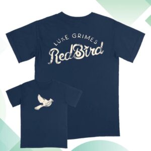 Luke Grimes Music Merch Shop Red Bird Tee Navy
