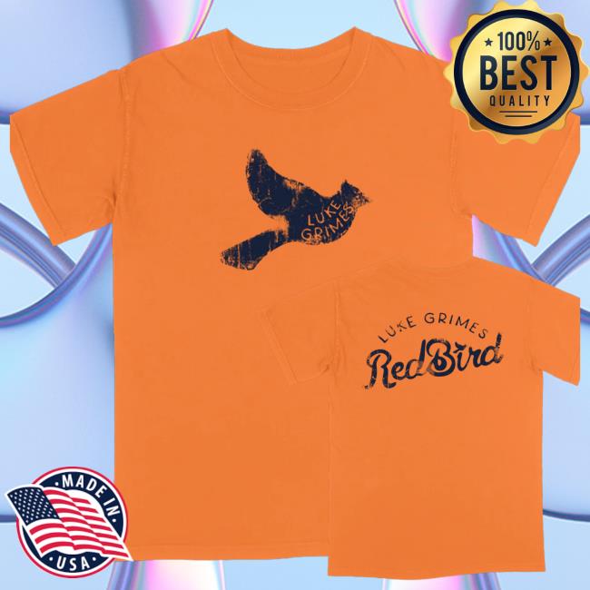 Luke Grimes Music Merch Shop Red Bird Tee Shirt Orange