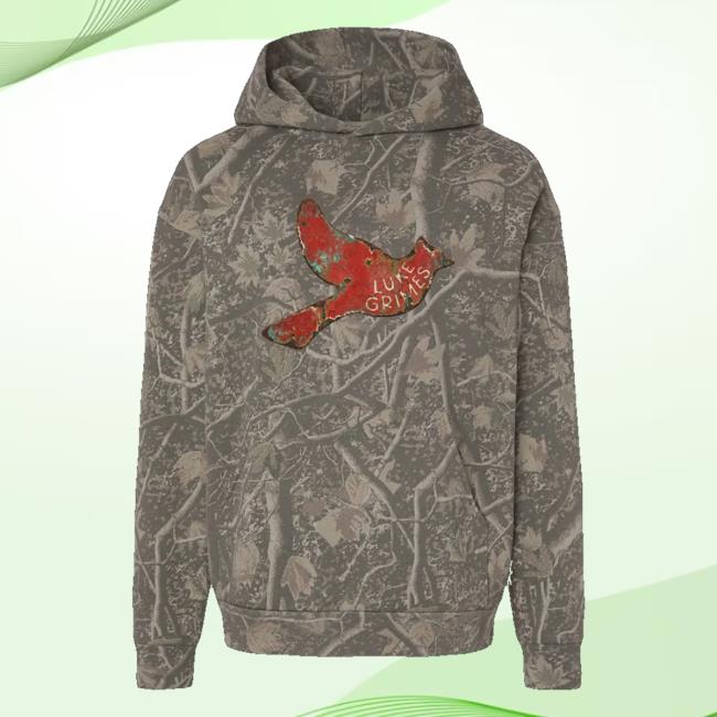 Luke Grimes Store Merch Red Bird Camo Hoodie