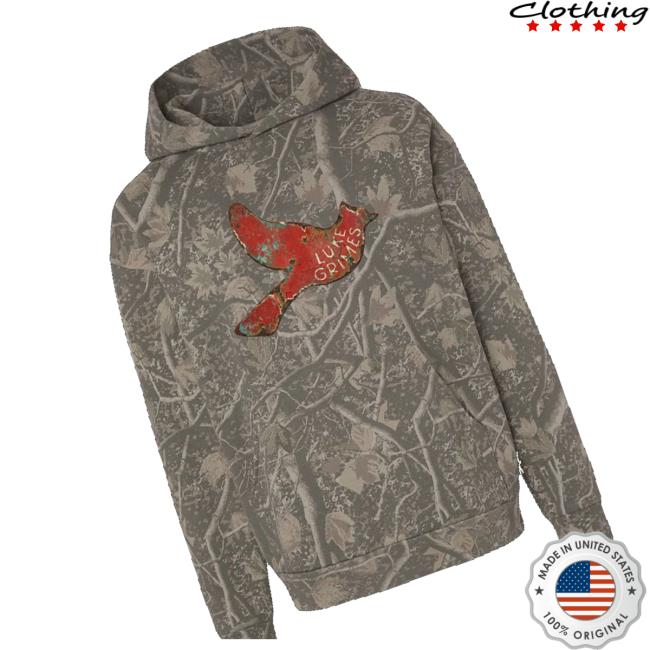 Luke Grimes Store Merch Red Bird Camo Hoodie