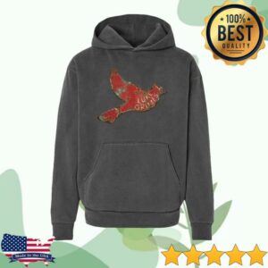 Luke Grimes Store Merch Red Bird Pigment Black Hoodie