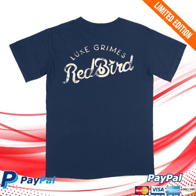 Luke Grimes Store Merch Red Bird Shirt Navy