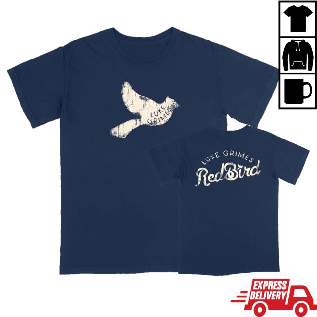 Luke Grimes Store Merch Red Bird Shirt Navy