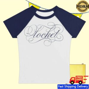 Madison Beer Merch Store Locket Angel Wings Raglan Baby Tee