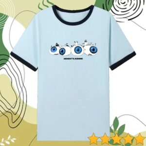 Midnight Til Morning Merch Midnight Til Morning Navy Eyes Ringer Tee