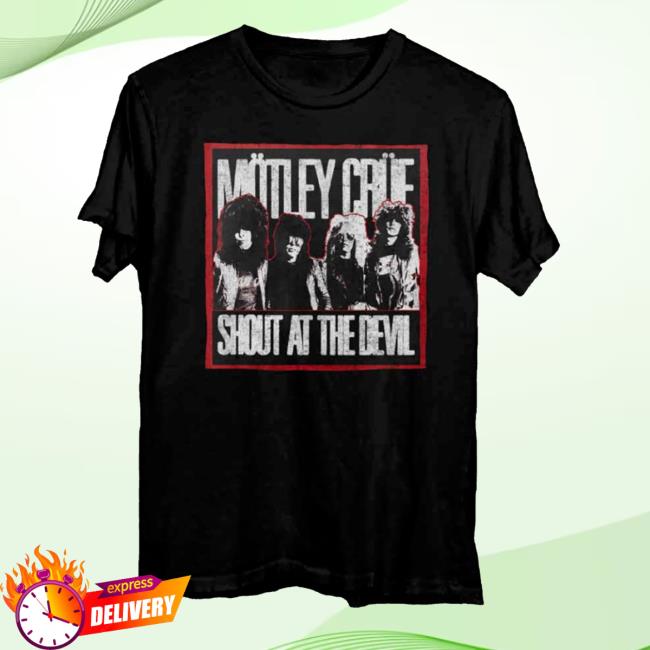 Motley Crue Store Merch 45Th Anniversary Shout At The Devil Shirt