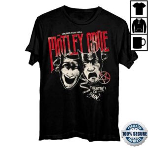 Motley Crue Store Merch 45Th Anniversary Theatre Of Pain Shirt