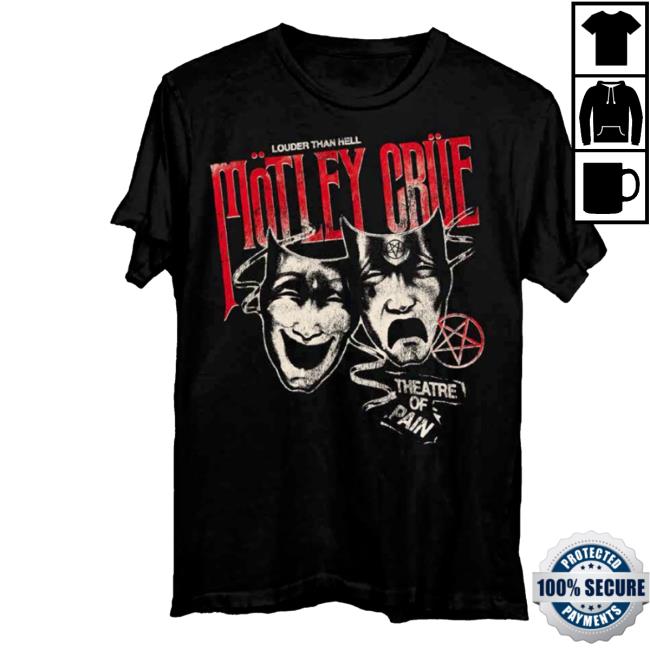 Motley Crue Store Merch 45Th Anniversary Theatre Of Pain Shirt