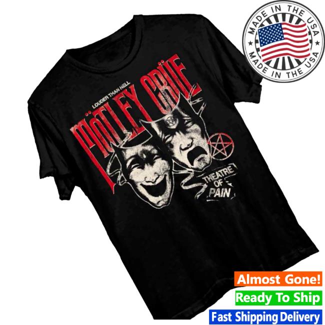 Motley Crue Store Merch 45Th Anniversary Theatre Of Pain Shirt
