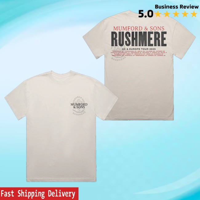 Mumford And Sons Merch Store Bone Uk & Eu Tour 2025 Stamp Print T-Shirt 4 Mumford And Sons Merch Store Bone Uk & Eu Tour 2025 Stamp Print T-Shirt
