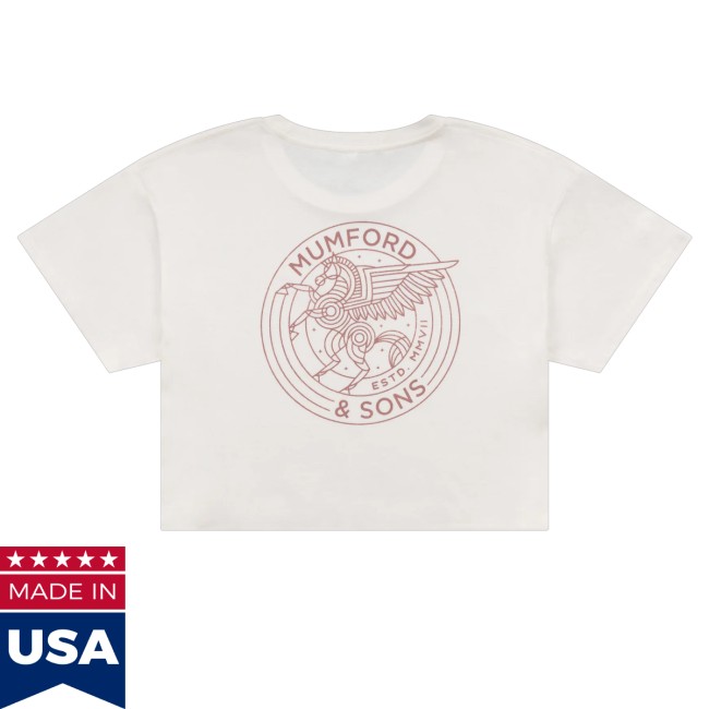 Mumford And Sons Merch Store Off-White Wings Pegasus Cropped T-Shirt 4 Mumford And Sons Merch Store Off-White Wings Pegasus Cropped T-Shirt