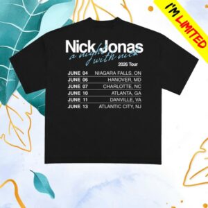 Nick Jonas Store Merch A Night With Nick Tour Shirt