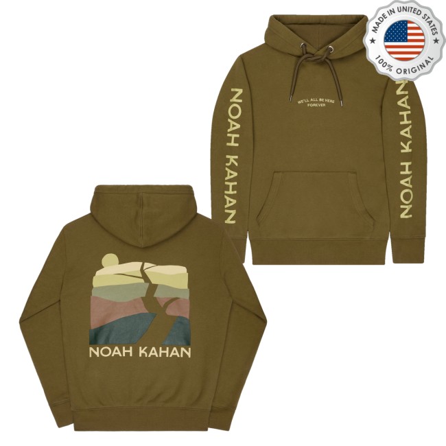 Noah Kahan Merch Store Khaki Trails Hoodie